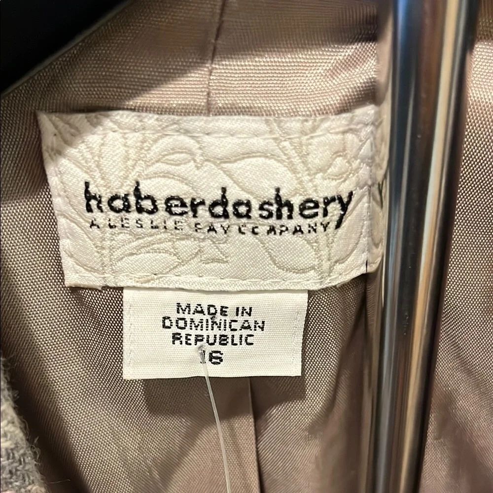 Haberdashery Checkered Blazer in Gray, Light Pink, and White - Picture 2 of 16